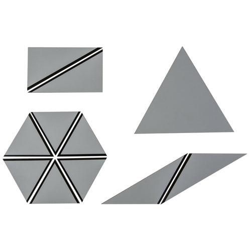 Nienhuis Montessori Spares Set of Grey Constructive Triangles