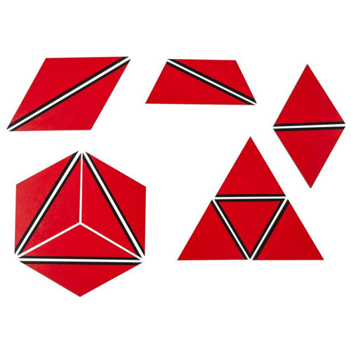 Nienhuis Montessori Spares Set of Red Constructive Triangles