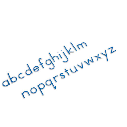 Nienhuis Montessori Small Movable Alphabet, US Print, Blue