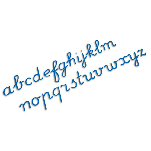 Nienhuis Montessori Medium Movable Alphabet: International Cursive - Blue