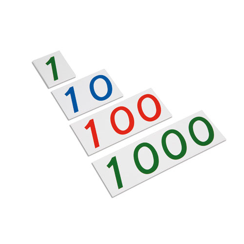 Nienhuis Montessori Large Number Cards 1-1000, Plastic