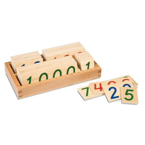 Nienhuis Montessori Wooden Number Cards 1-9000, Small