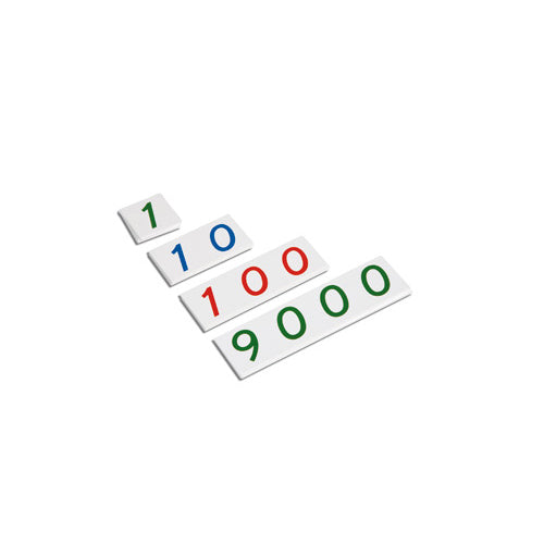 Nienhuis Montessori Small Number Cards 1-9000, Plastic