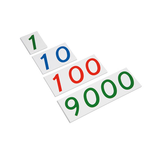 Nienhuis Montessori Large Number Cards 1-9000, Plastic
