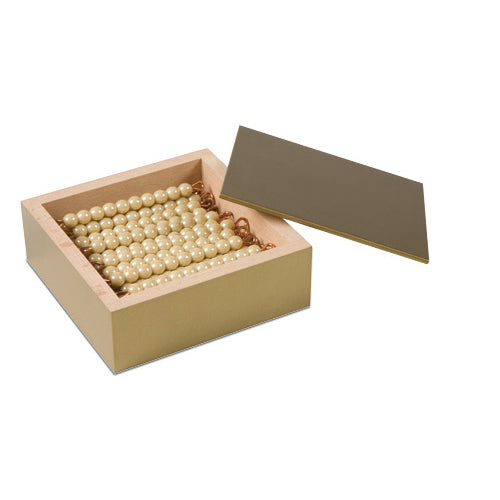 Nienhuis Montessori 45 Golden Bars Of 10 W.Box, Glass Beads