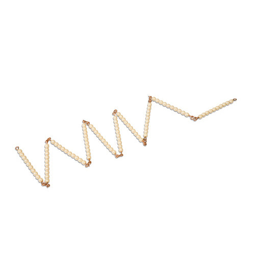 Nienhuis Montessori Golden Bead Chain Of 100, Ind.Beads Glas