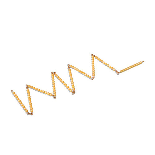 Nienhuis Montessori Golden Bead Chain Of 100, Ind.Beads Nyl.