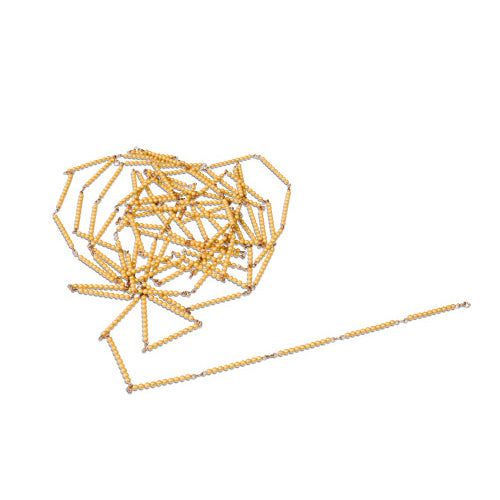Nienhuis Montessori Golden Bead Chain Of 1000, Ind.Beads Nyl