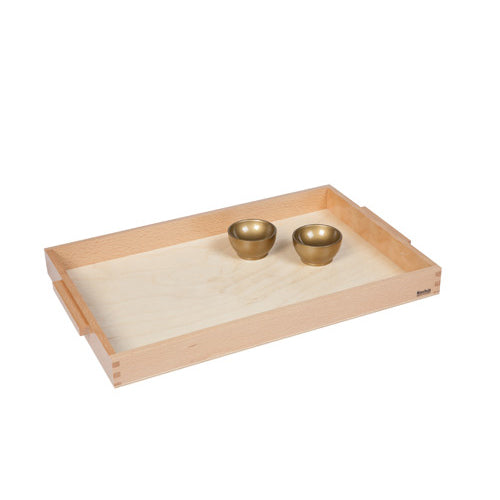 Nienhuis Montessori Wooden Tray With 2 Unit Cups