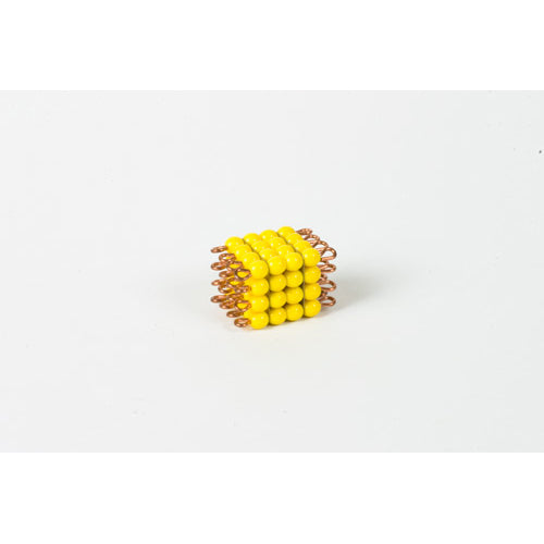 Nienhuis Montessori Spares Individual Glass Bead Cube Of 4: Yellow