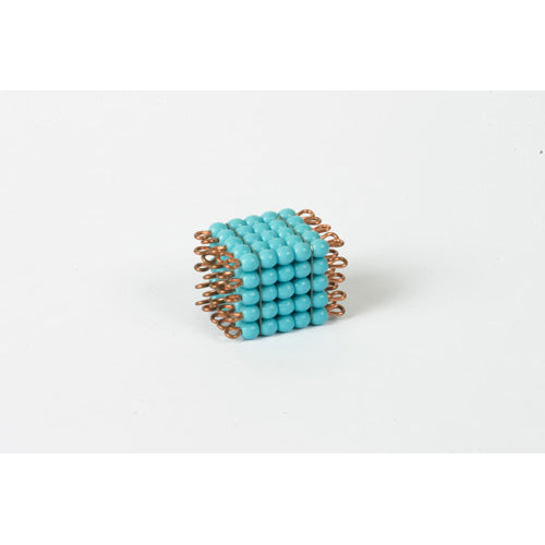 Nienhuis Montessori Spares Individual Glass Bead Cube Of 5: Light Blue