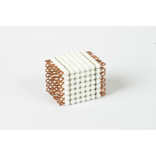 Nienhuis Montessori Spares Individual Glass Bead Cube Of 7: White