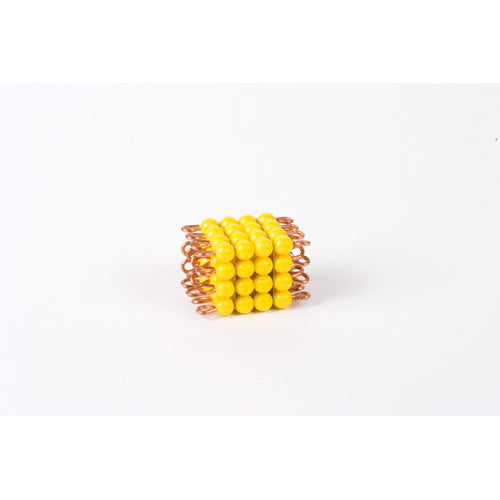 Nienhuis Montessori Spares Individual Nylon Bead Cube Of 4: Yellow