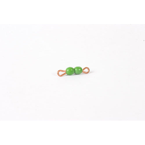 Nienhuis Montessori Spares Individual Glass Bead Bar Of 2: Green