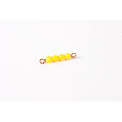 Nienhuis Montessori Spares Individual Glass Bead Bar Of 4: Yellow
