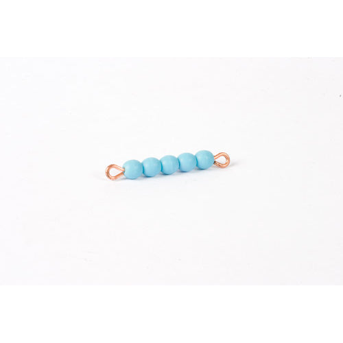 Nienhuis Montessori Spares Individual Glass Bead Bar Of 5: Light Blue
