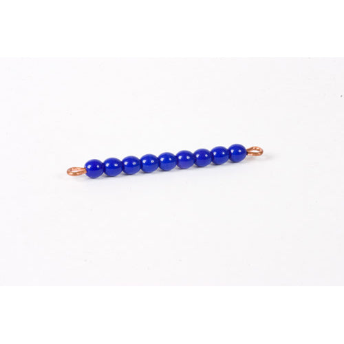 Nienhuis Montessori Spares Individual Glass Bead Bar Of 9: Dark Blue