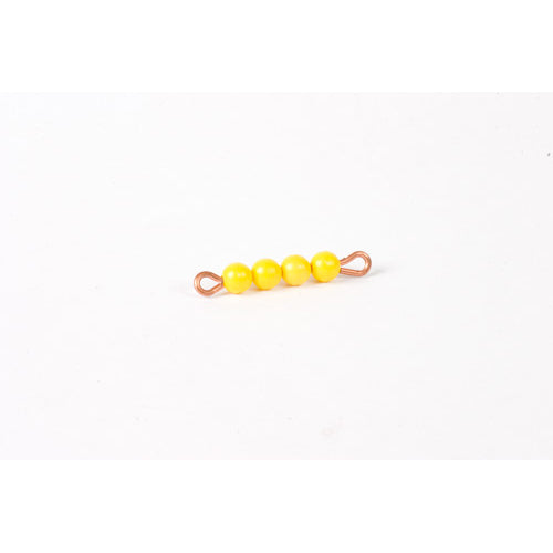 Nienhuis Montessori Spares Individual Nylon Bead Bar Of 4: Yellow