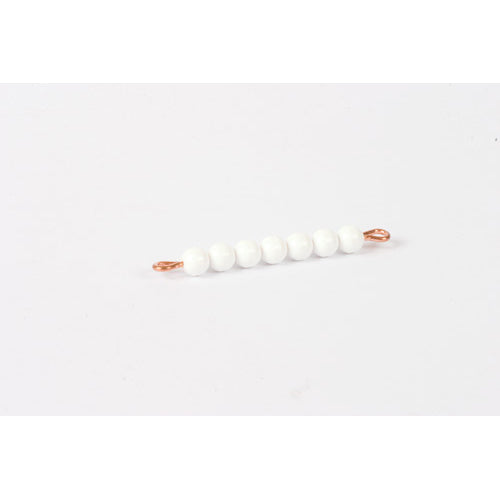 Nienhuis Montessori Spares Individual Nylon Bead Bar Of 7: White