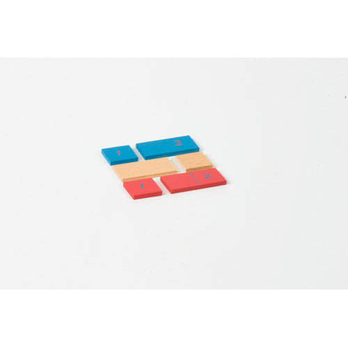 Nienhuis Montessori Spares Addition/Subtraction Strip Board: First 2 Strips - Red/Blue/Natural