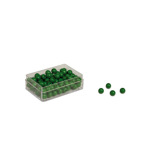 Nienhuis Montessori 100 Green Beads With Plastic Box