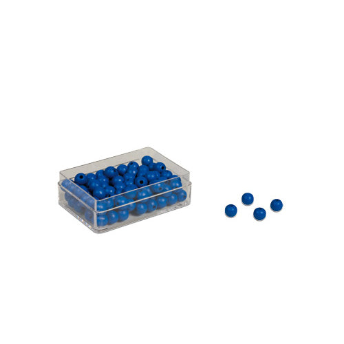 Nienhuis Montessori 100 Blue Beads With Plastic Box