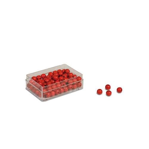 Nienhuis Montessori 100 Red Beads With Plastic Box