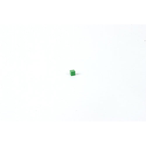 Nienhuis Montessori Spares Hierarchy Of Numbers: Green Cube - 0.5 x 0.5 x 0.5