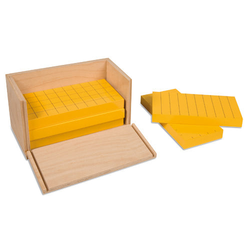 Nienhuis Montessori Five Yellow Prisms, In Wooden Box