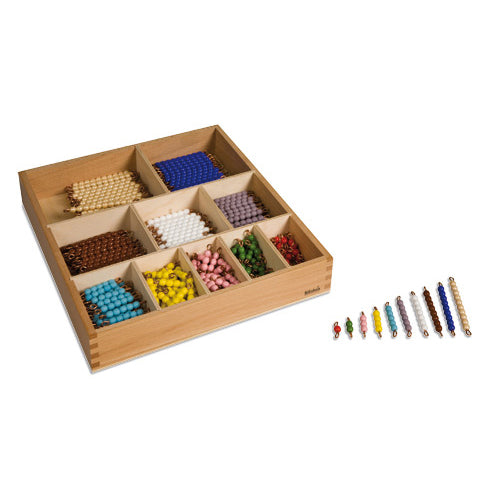 Nienhuis Montessori Decanomial Bead Bar Box, Glass Beads