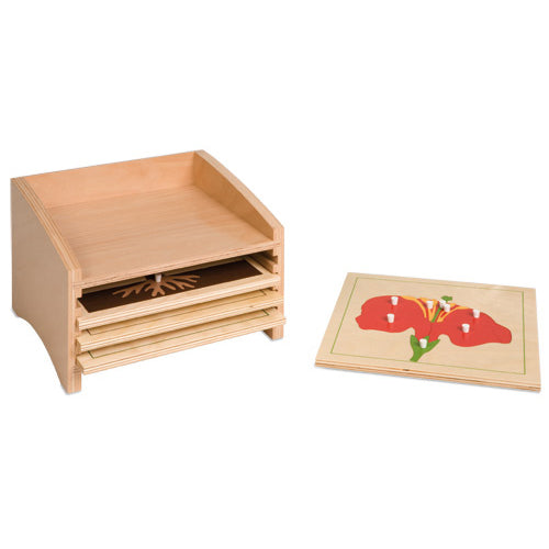 Nienhuis Montessori Cabinet For 4 Botany Puzzles