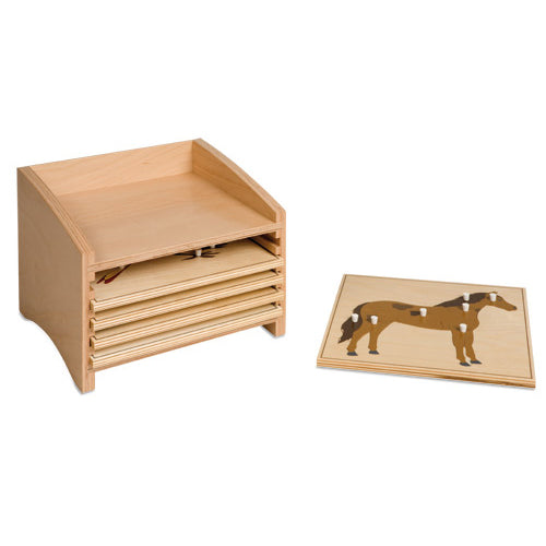Nienhuis Montessori Cabinet For 5 Animal Puzzles