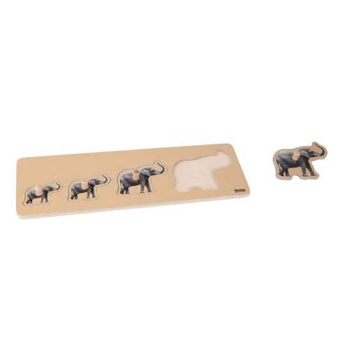 Nienhuis Toddler Puzzle: 4 Elephants