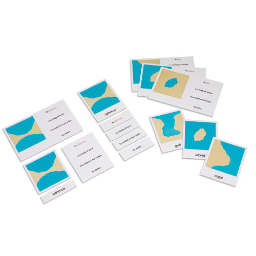 Nienhuis Montessori Land And Water Forms Card Sets