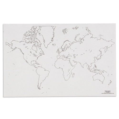 Nienhuis Montessori Csm, Paper Maps World Outline