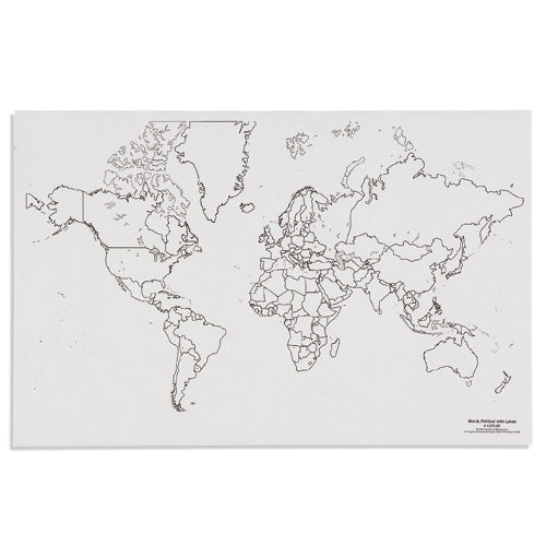 Nienhuis Montessori Csm, Paper Maps World Political with Lakes