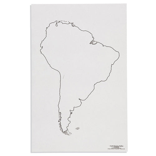 Nienhuis Montessori Csm, Paper Maps South America, Outline