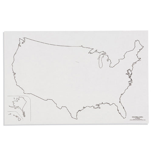 Nienhuis Montessori Csm, Paper Maps U.S., Outline