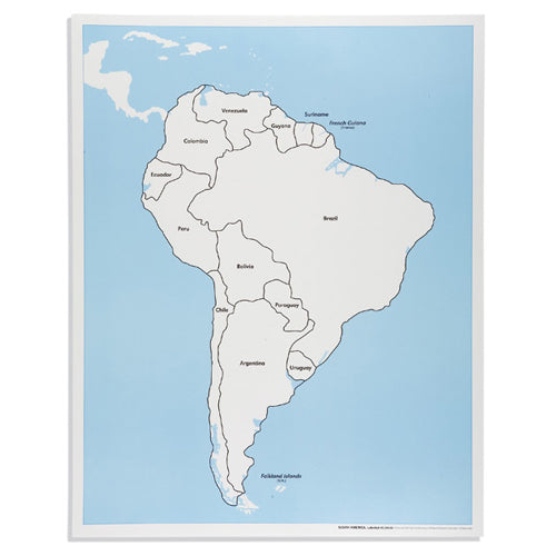 Nienhuis Montessori Csm, South America Labeled Control Map