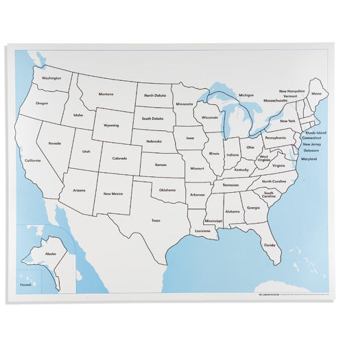 Nienhuis Montessori Csm, United States Labeled Control Map
