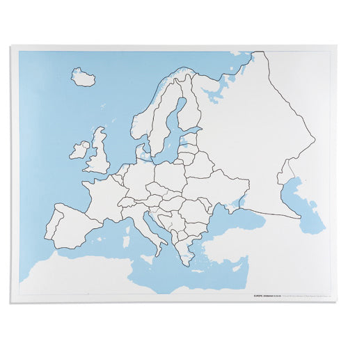Control Europe Map Ids Montessori Nienhuis Csm, Europe Unlabeled Control Map – Absorbent Minds ...