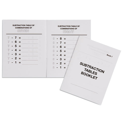 Nienhuis Montessori Csm, Subtraction Tables Booklet 1
