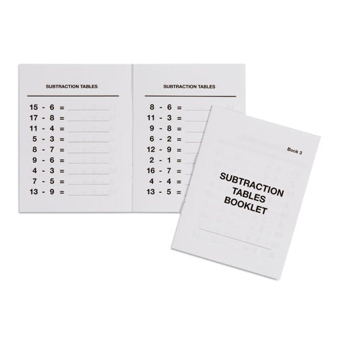 Nienhuis Montessori Csm, Subtraction Tables Booklet 3