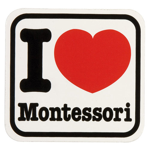 Nienhuis Montessori Vinyl Sticker: I Love Montessori
