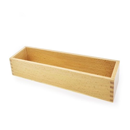 Montessori long open wooden box