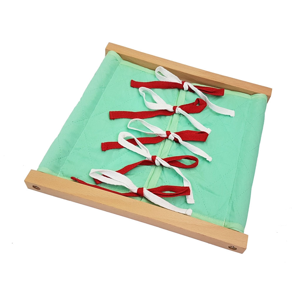 Dressing Frame Activity Montessori Bow tying Dressing Frames – Absorbent Minds Montessori