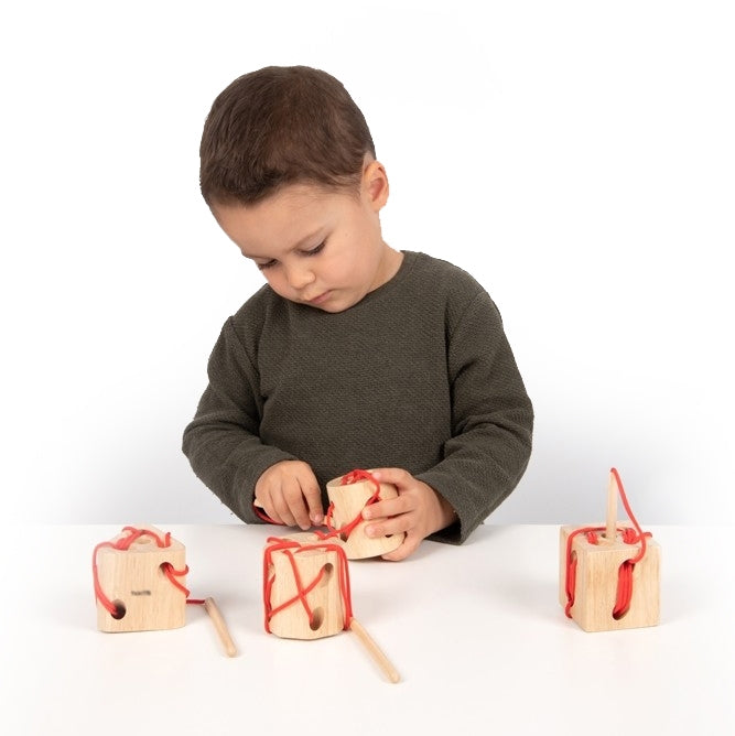 Threading Shape Blocks Montessori Wooden Threading Shapes – Absorbent Minds Montessori