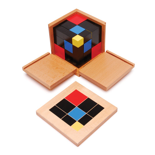 Montessori Spare for Trinomial Cube: black and red prism 4x4x3cm