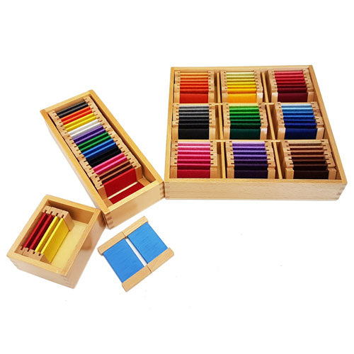 Montessori Silk Colour Tablets Boxes 1, 2 and 3