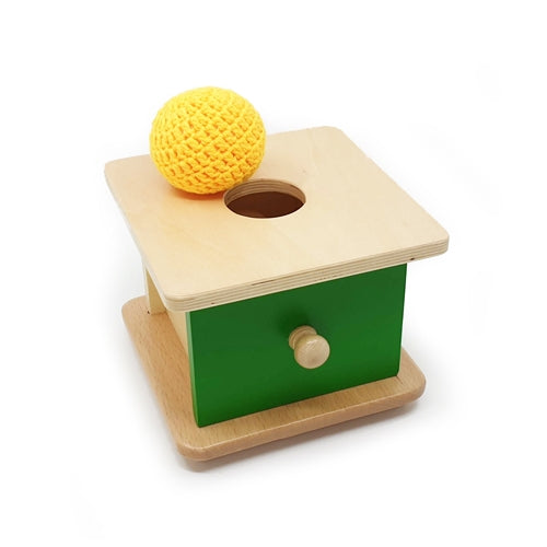 Toddler Imbucare Box with Knitted Ball